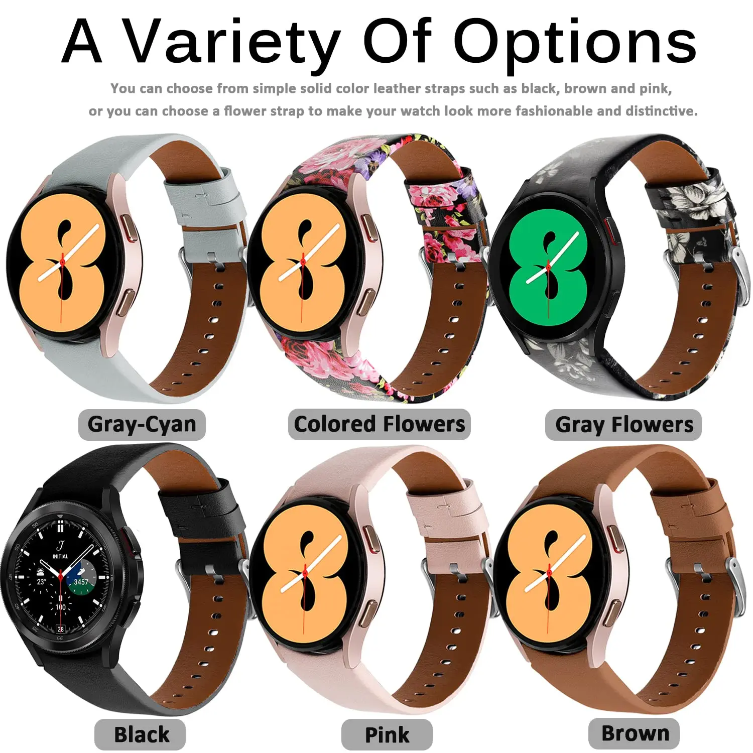 Genuine Leather Band For Samsung Galaxy Watch 4 classic 46mm 42mm 44mm 40mm No Gaps Leather Bracelet Galaxy Watch 4/5/pro strap