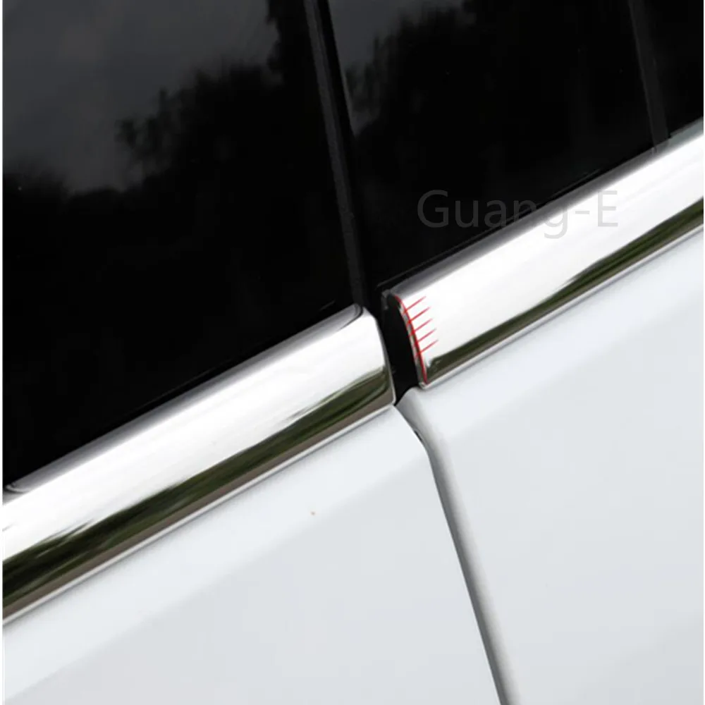 For VOLVO XC40 2018 2019 2020 2021 2022 2023 Car Styling Stainless Steel Garnish Pillar Window Middle Strip Trim Frame Lamp Hood