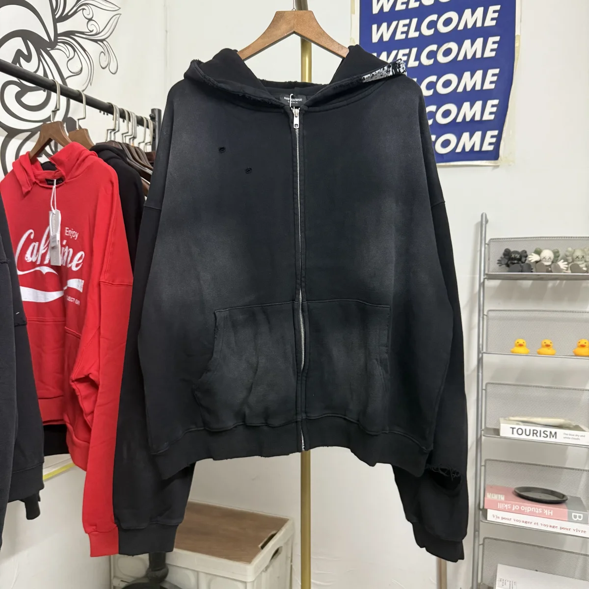 

Молодежная повседневная толстовка-куртка Waed American High Street с буквенным принтом, на молнии, с длинными рукавами, из смесового хлопка и полиэстера