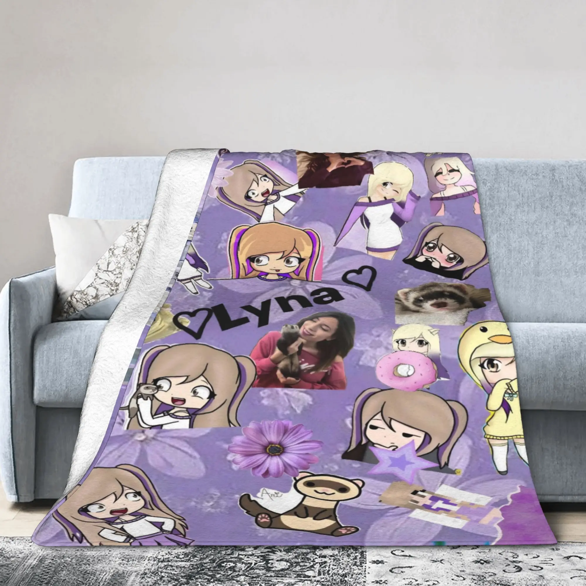 Lyna Vallejos Gamer Fleece Throw Blankets  Blankets for Sofa Bedroom Super Warm Bedroom Quilt