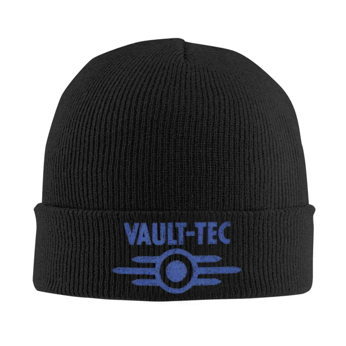 Vault-Tec Logo Game Knitted Caps for Women Men Skullies Beanies Autumn Winter Hip Hop Hats Acrylic Outfit Games Warm Cap