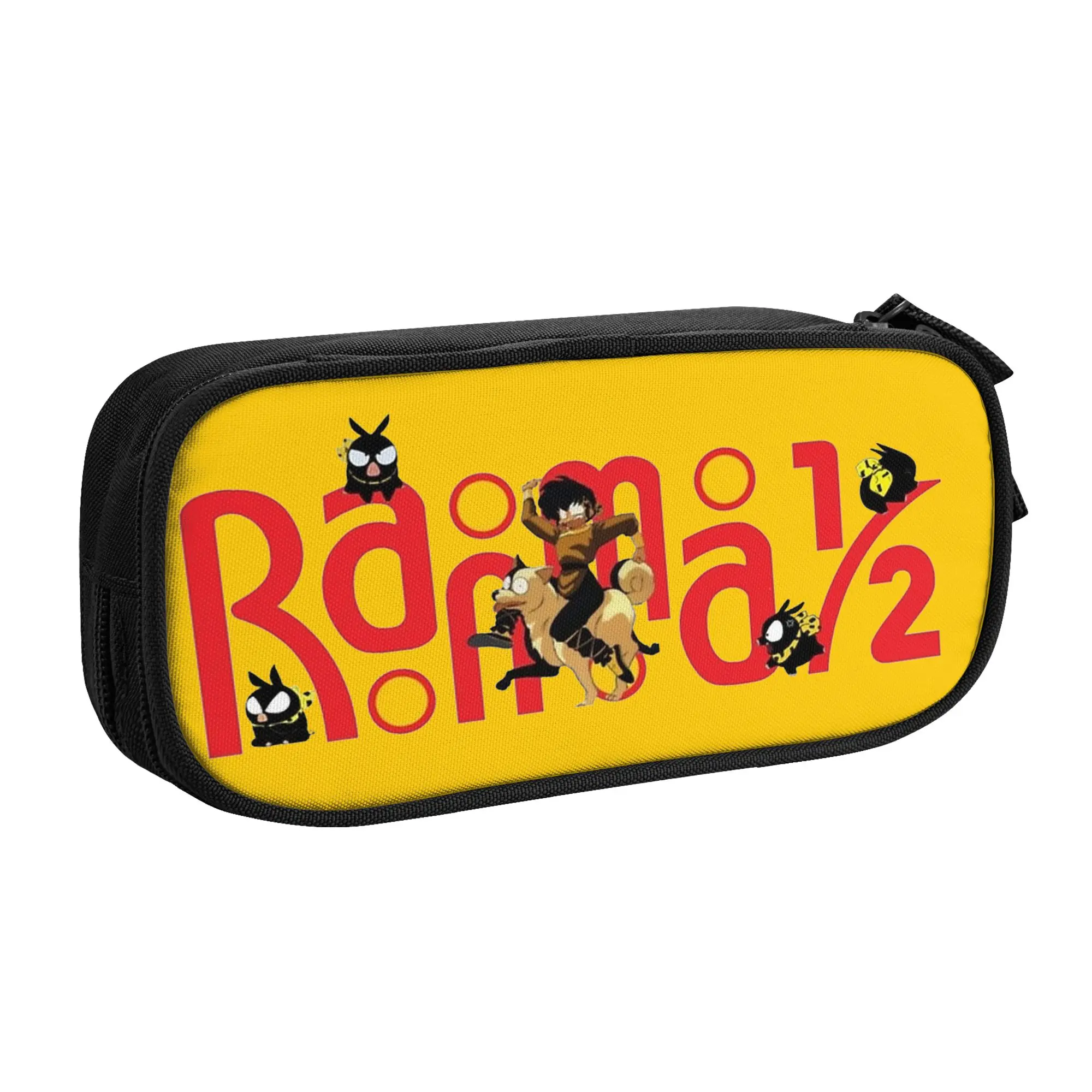 Fashion Ryoga Ranma 1/2 P-chan Pigs Pencil Case  Pencilcases Pen Holder for Student Big Bags School Supplies Gift Stationery