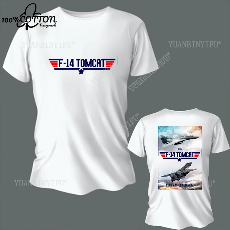 

Hot Sale Cool Casual Creative F-14 Fighter Jet Printed Cotton Men's T Shirt O-neck Short-sleev Comfortable Breathable