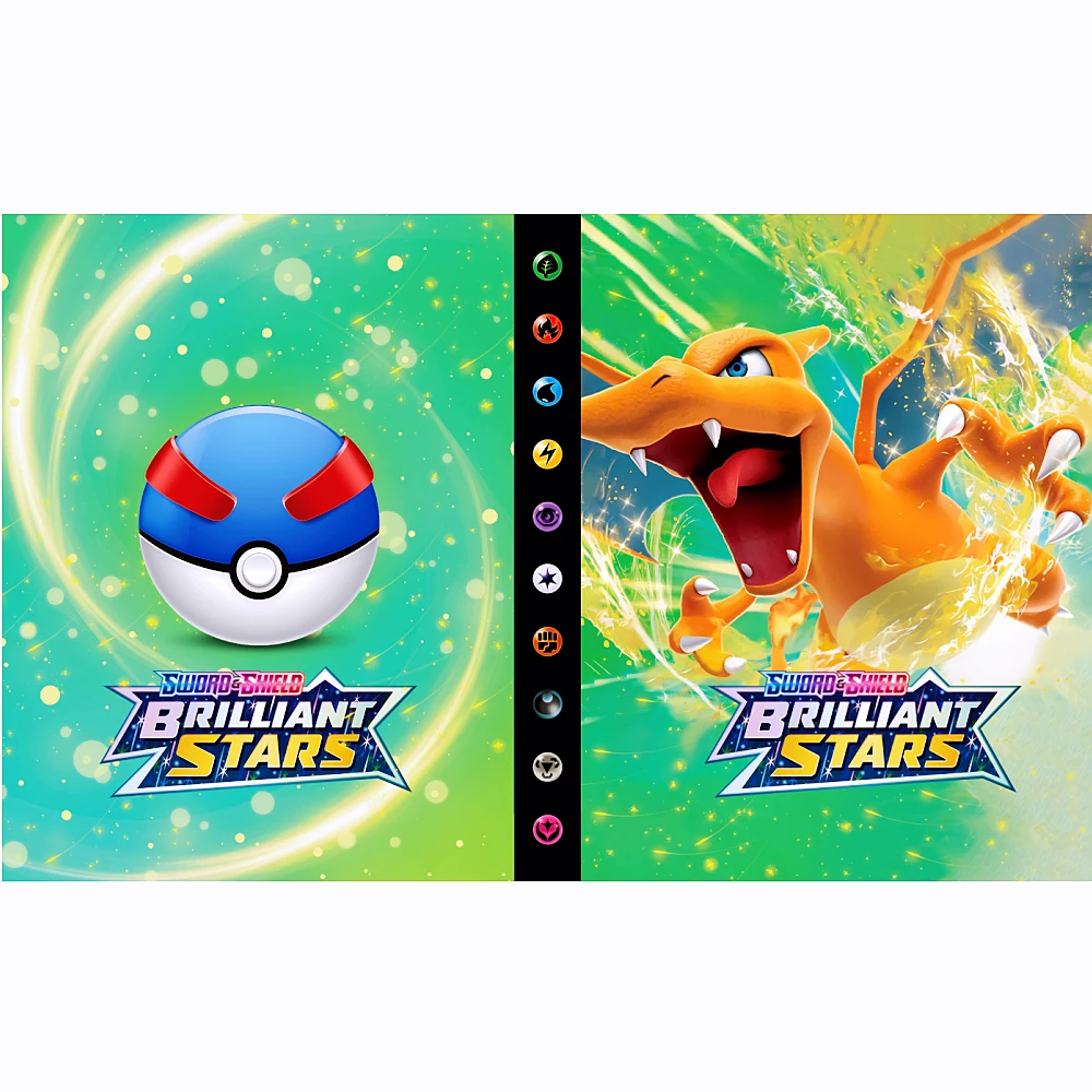 240-teiliges Pokémon-Kartenalbum, Charizard-Ordner, Sammelmappe, Display-Halter, Aufbewahrungsalbum, Geschenkbuch, Spielkartensammlung, Kartenhüllen, Schutzhüllen