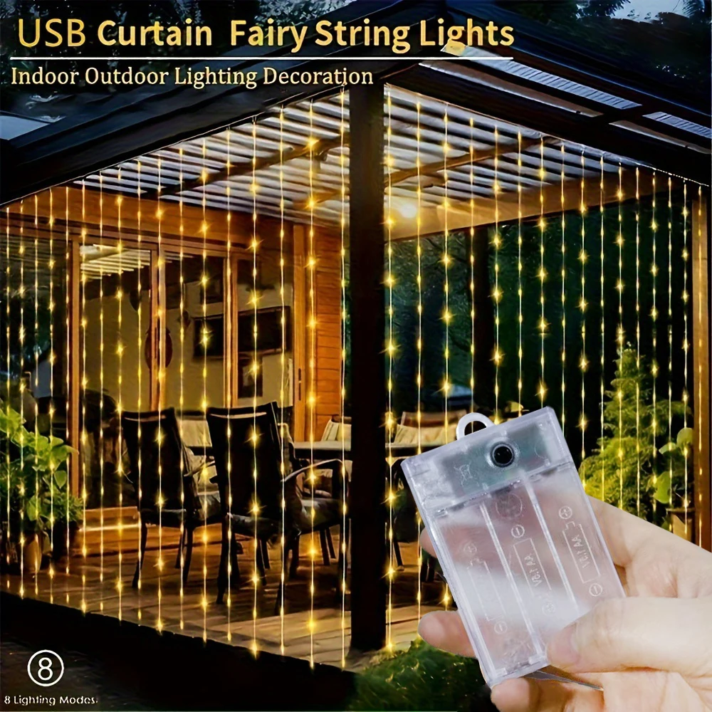 Xmas Festoon LED Curtain Strin - String Curtain Light ulasan dan harga