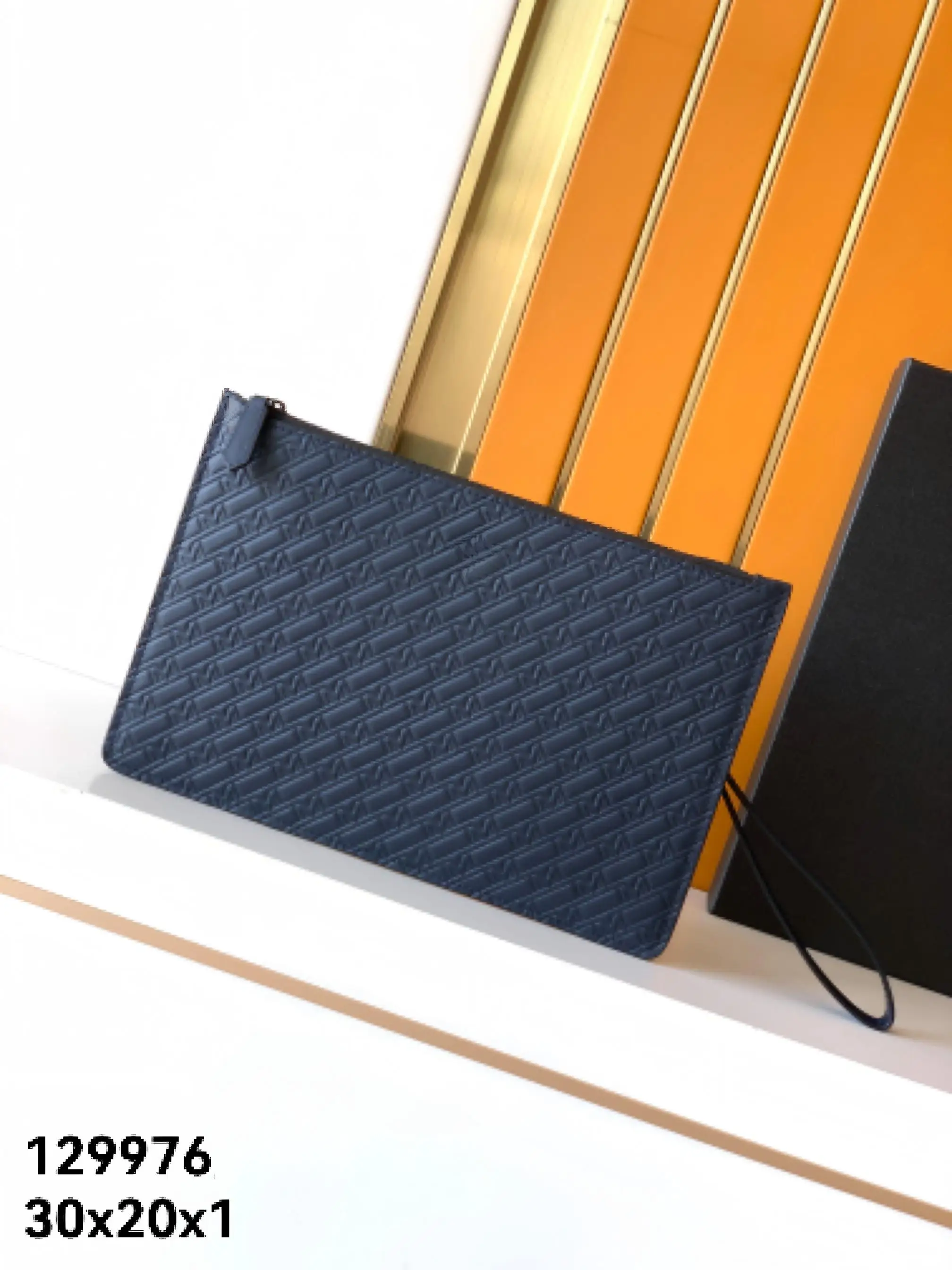 

Heritage Grain Leather Clutch for Men - Large Document Organizer Portfolio Folder Padfolio with Zipper & High-Fiber Lining