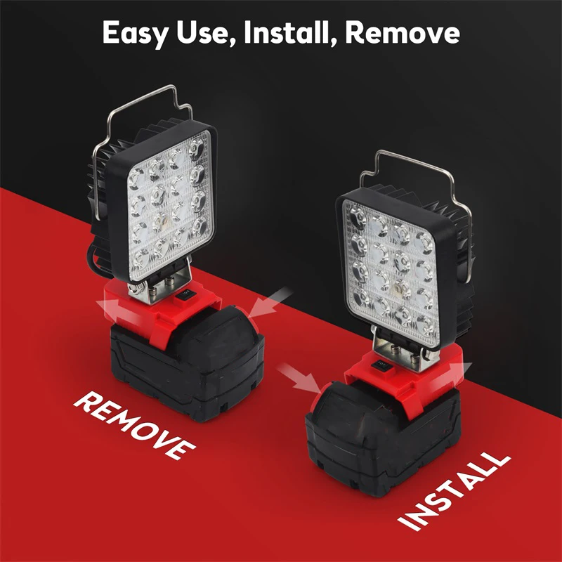 48 واط LED ضوء العمل مصباح يدوي لميلووكي 18 فولت بطارية ليثيوم أيون قابل للتعديل سطوع الأضواء لبطارية 48-11-2401 48-11-2402