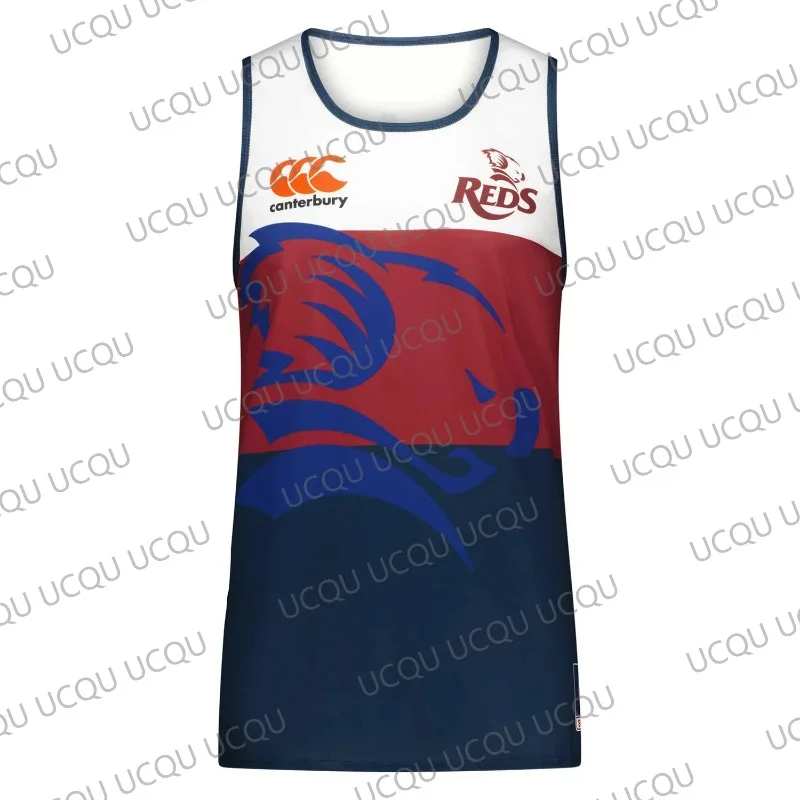 2024 New Arriavl Australian Super Rugby Replica Rugly Jersey 2024 Queensland Reds Mens Home Jersey Oversized 3D printed Tops