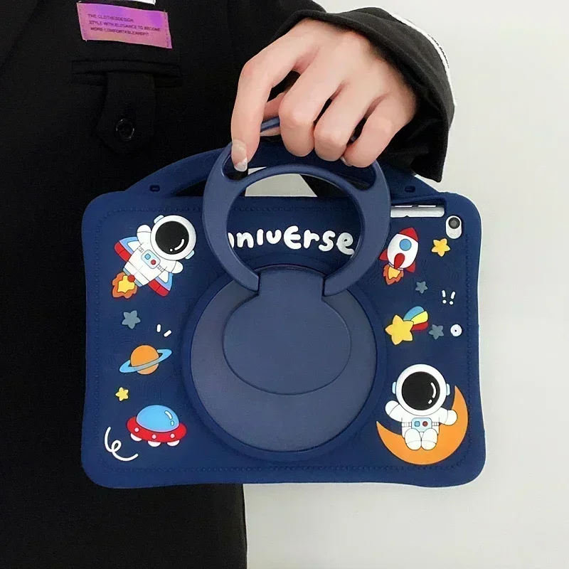 حافظة أطفال لهاتف Xiaomi RedMi Pad SE 11 "2023 RedMi Pad 10.61" غطاء لوحي Xiaomi 5 Mipad 6 Pro 11 360 مقبض دوران حامل Funda