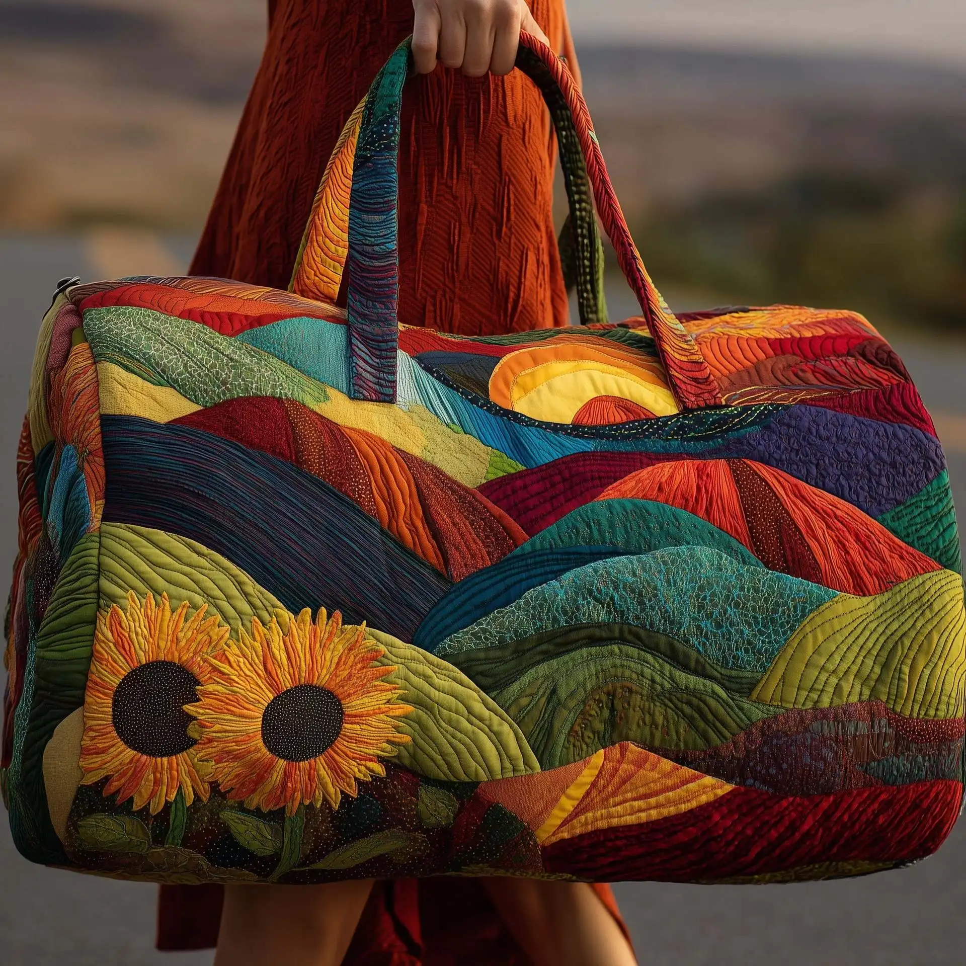 

3D Printed Quilted Bags Personalized GiftsHandbag Tote Bag Sport Bags Training Travel Bag Beach Hiking Camping