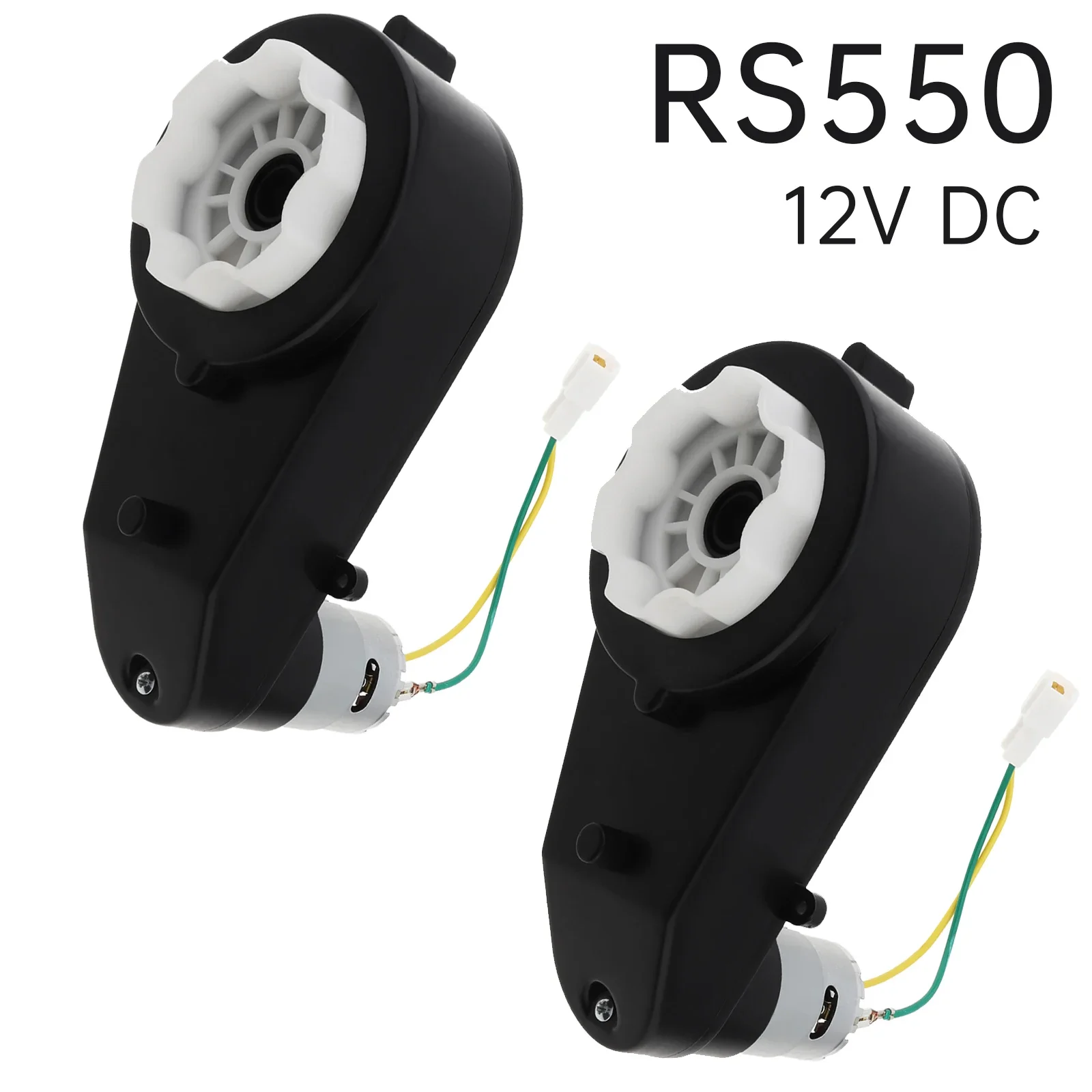 2pcs 12V RS550 Kids Ride-On Toy Gearbox Motor - 12,000-40,000 RPM for Remote Control Car (DC)