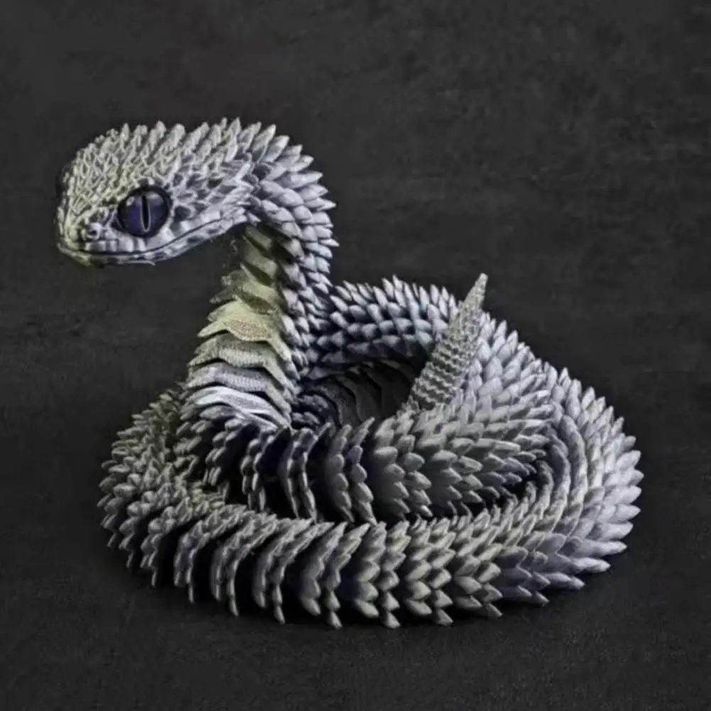 Articulated Snake Decor Lightweight Snake Figurine Articulated Snake Figurine with Movable Joints 3d for Home for Bookshelf