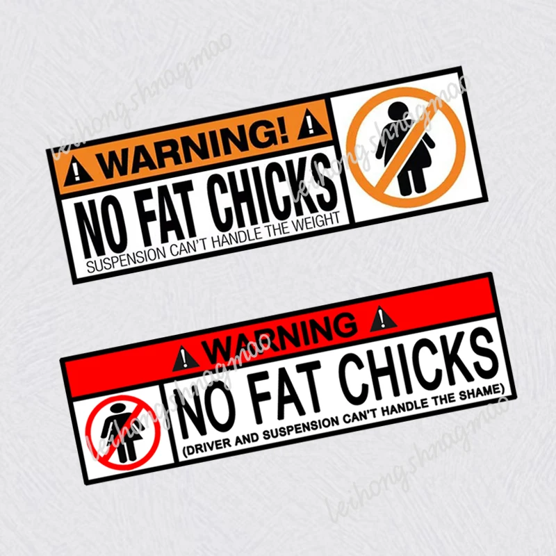 

Funny Fat Free Chicken LYKX Warning Car Stickers Car Motorcycle Covering Scratches Vinyl Exterior Decoration Accessories