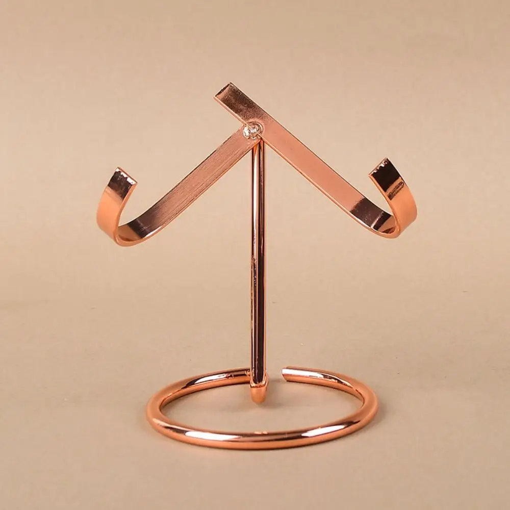 Metal Base Love Chip Bracket Simple Style Decorative Crystal Specimen Display Holder Silver/Golden/Black