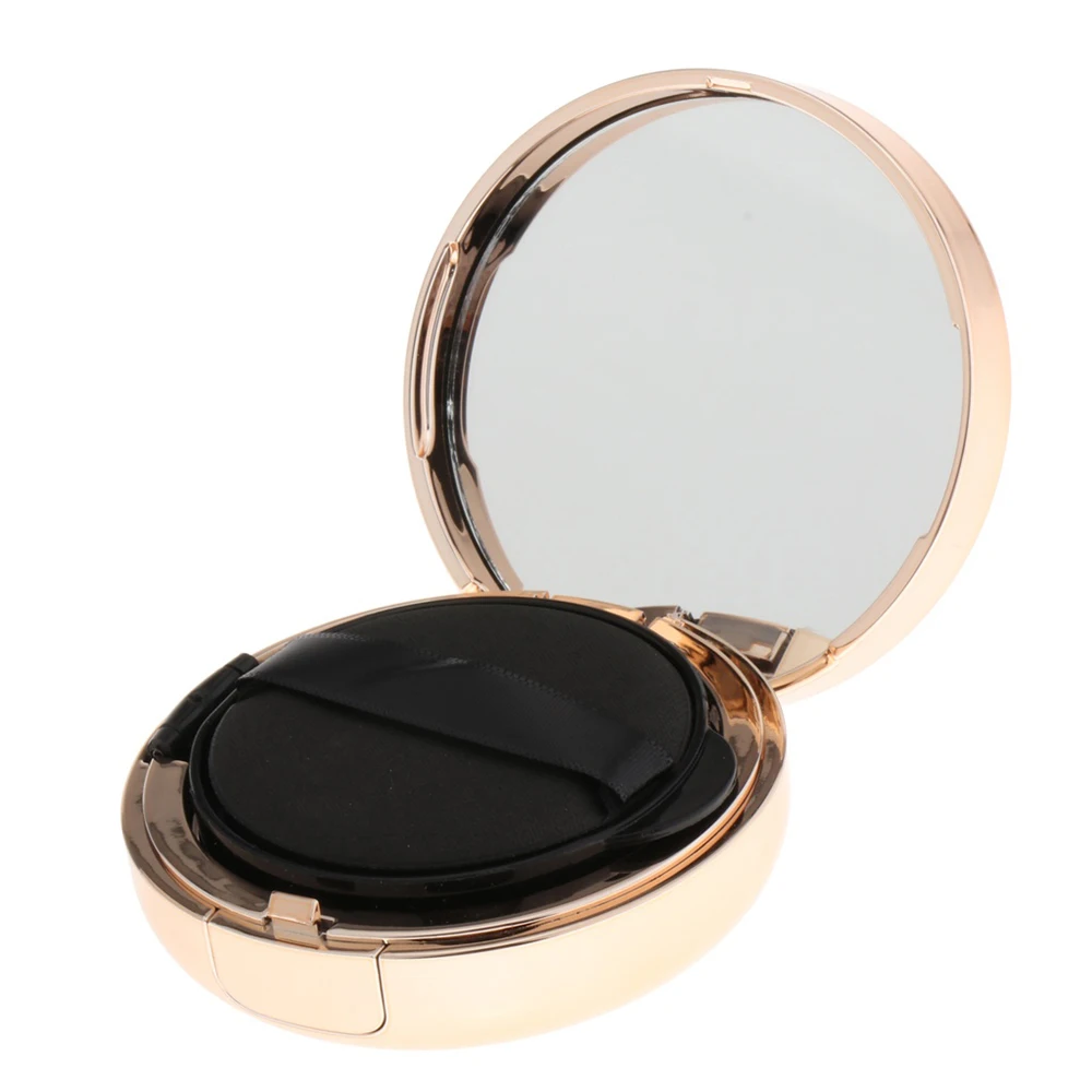 Travel Kit Empty Pink With Powder Puff Air Cushion Puff Box BB Cream Container Cosmetic Container Makeup Case With Mirror