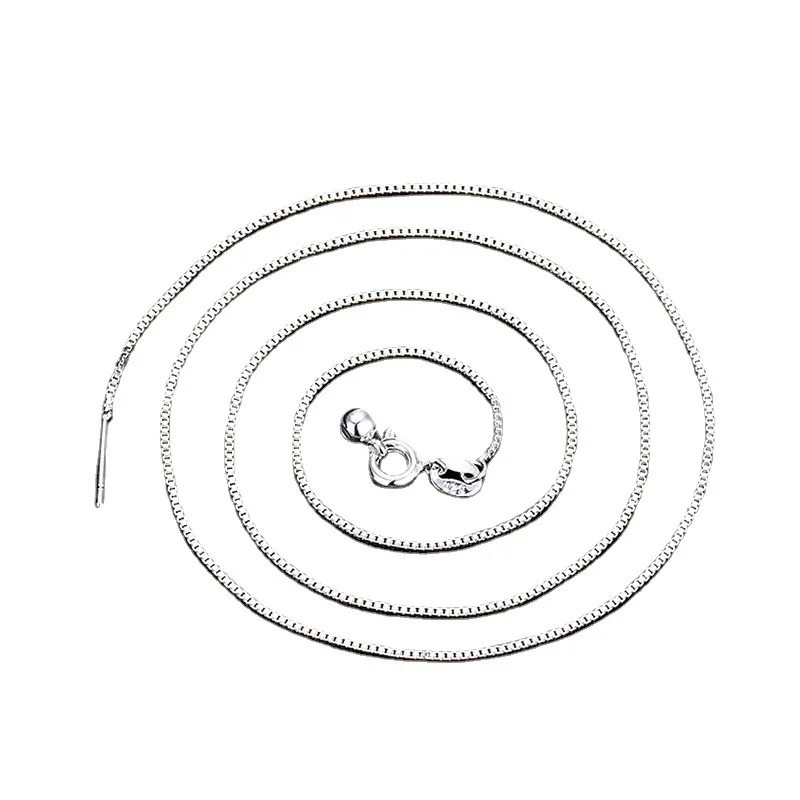 Wholesale Genuine 925 Sterling Silver Piercing Box And O Chain Making DIY Handmade Necklace Accessories