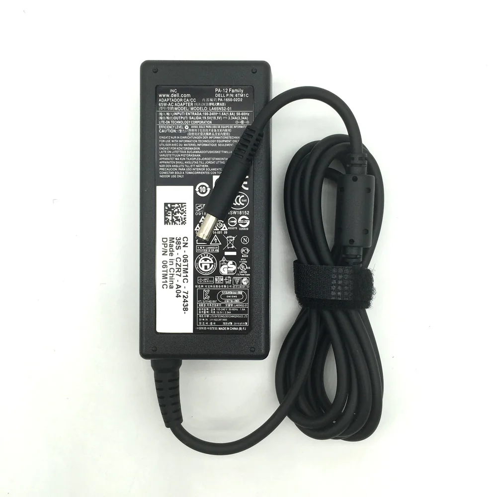 Adaptador ac original 65w 4.5mm para dell latitude 3520 3540 3440 3420 3550 3430 3320 3340 3330 3450 3535 carregador de laptop