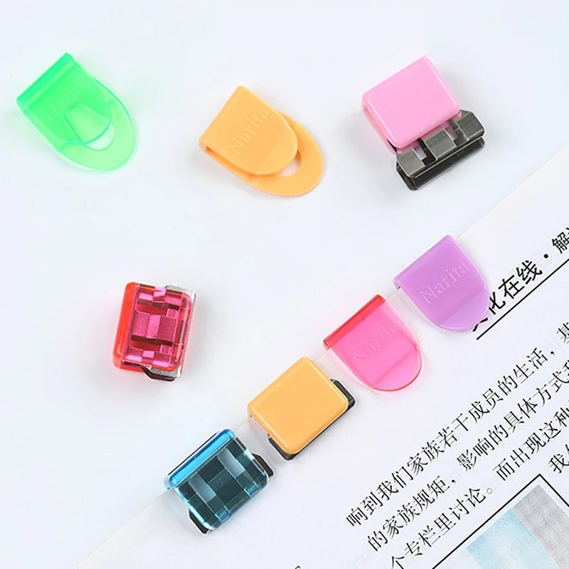 10/20PCS Mini Color Paper Clips Set Candy Transparent Metal Bookmarks File Index Page Holder Clamp Office School