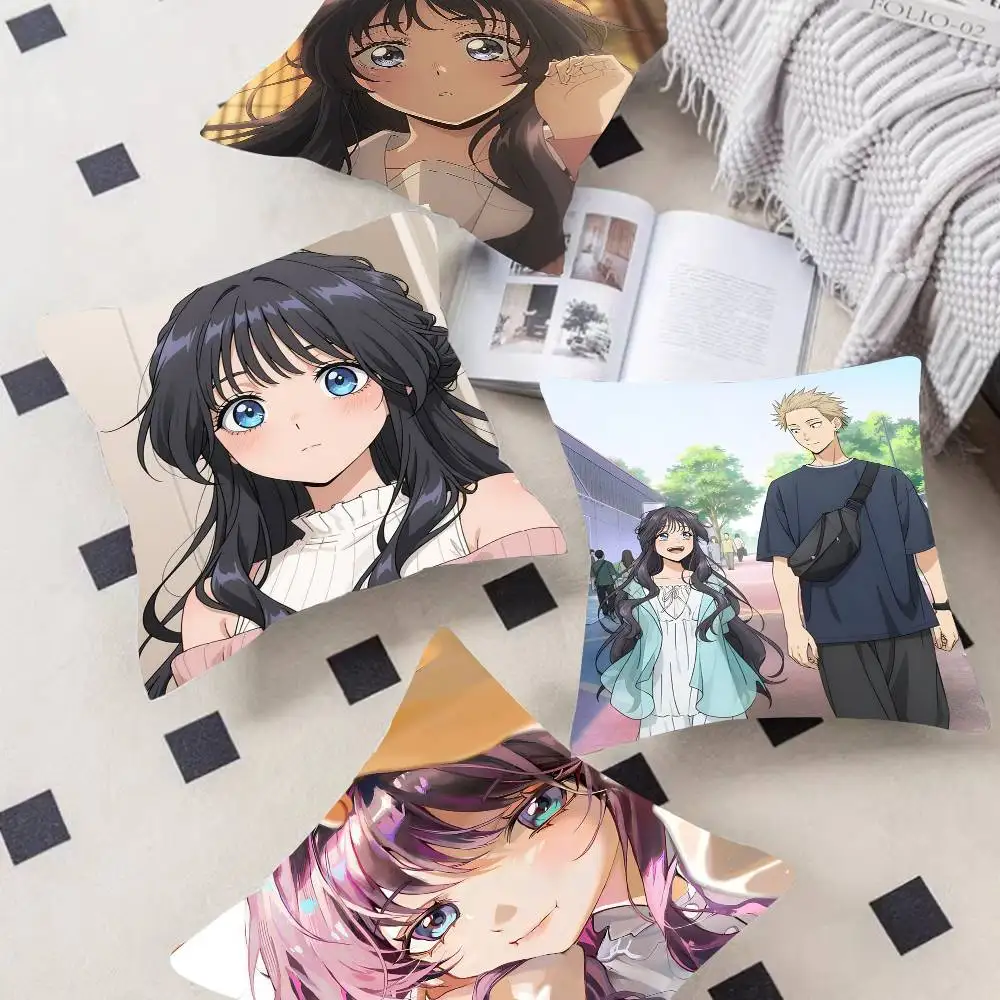 K-KaorukoS Cute W-WagurI Pillow Anime Pillow Sofa Bed Head Pillow Cover Cushion Cover Fashion