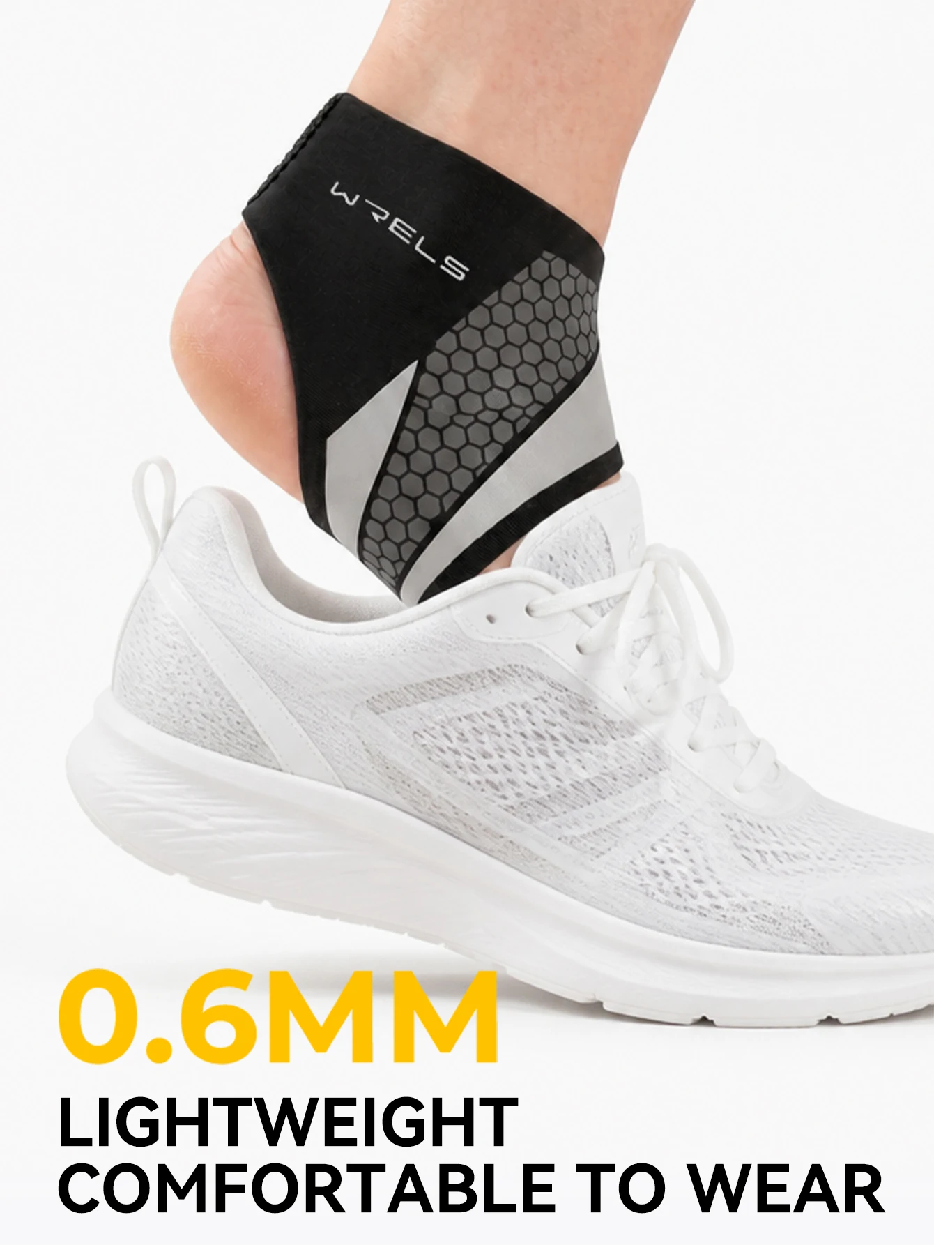 WRELS Knöchelbandage Plantarfasziitis Schmerzlinderung Kompressionsmanschette Schlanke Passform Atmungsaktive Achillessehnen-Sport-Knöchelstütze – Detail 7