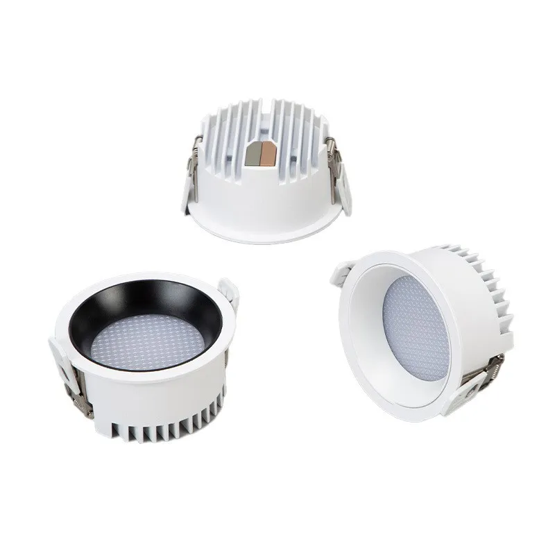 Recessed Anti-glare Dimmable LED COB Downlight 7W12W15W18W 24W30W AC85-265V LED Ceiling Lamp Home Living Room Bedroom Lighting