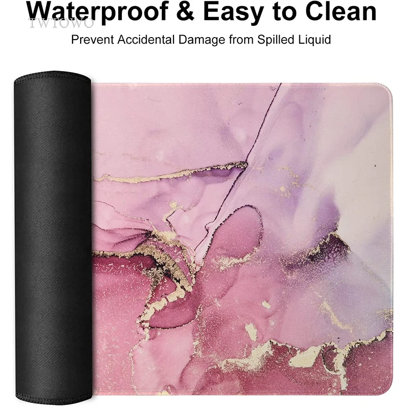 Pink Marble Mouse Pad Gamer XL Custom Home Large Mousepad XXL keyboard pad Non-Slip Carpet Office Desktop Mouse Pad