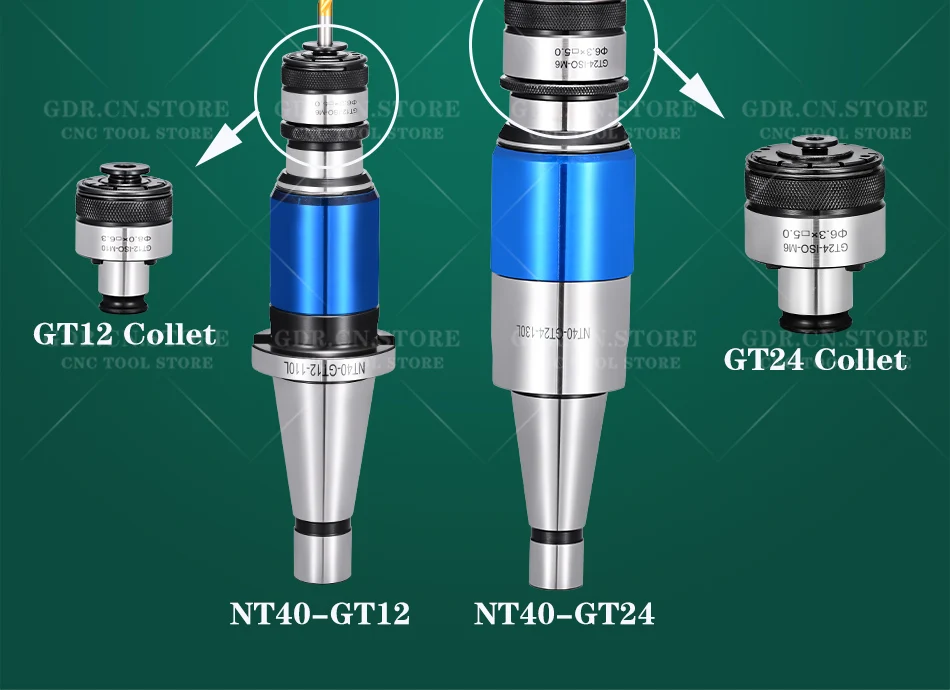 NT GT NT30 GT12 NT40 GT12 NT50 GT12 ISO40 ISO50 GT GT24 Werkzeughalter ISO DIN JIS M3 M4 M5 Spannzangenhalter Werkzeughalterhalterung – Detail 9