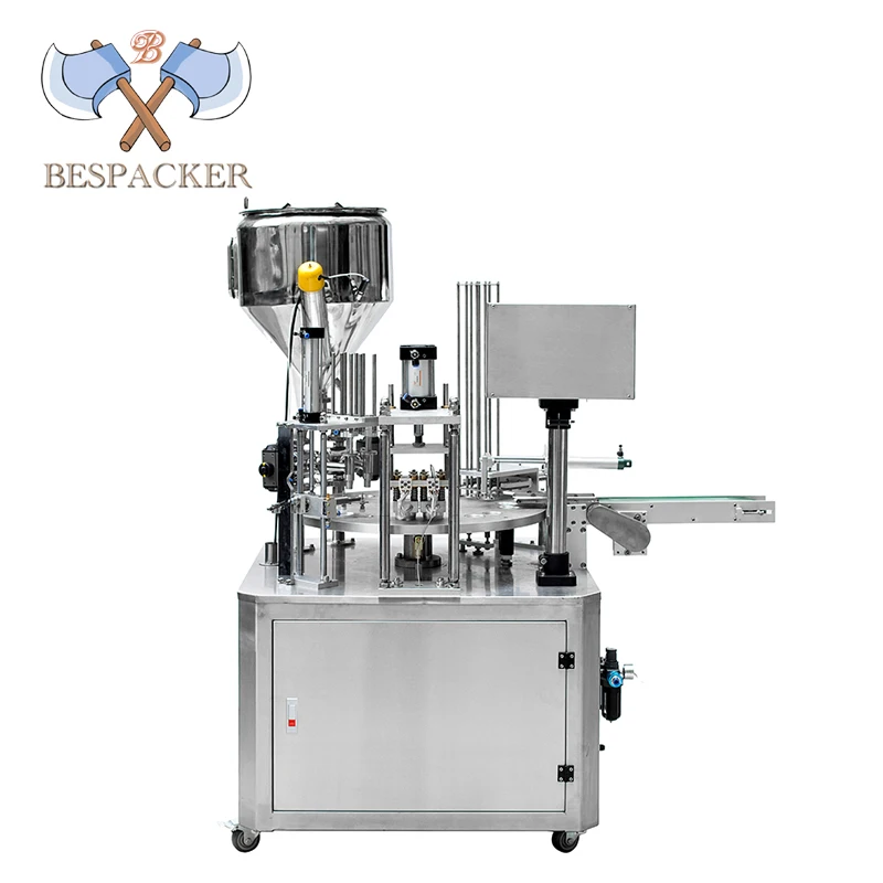 XBG-900Automatic Rotary Type Plastic Yogurt Mineral Water Cup Filling Sealing Machine With Heating Function