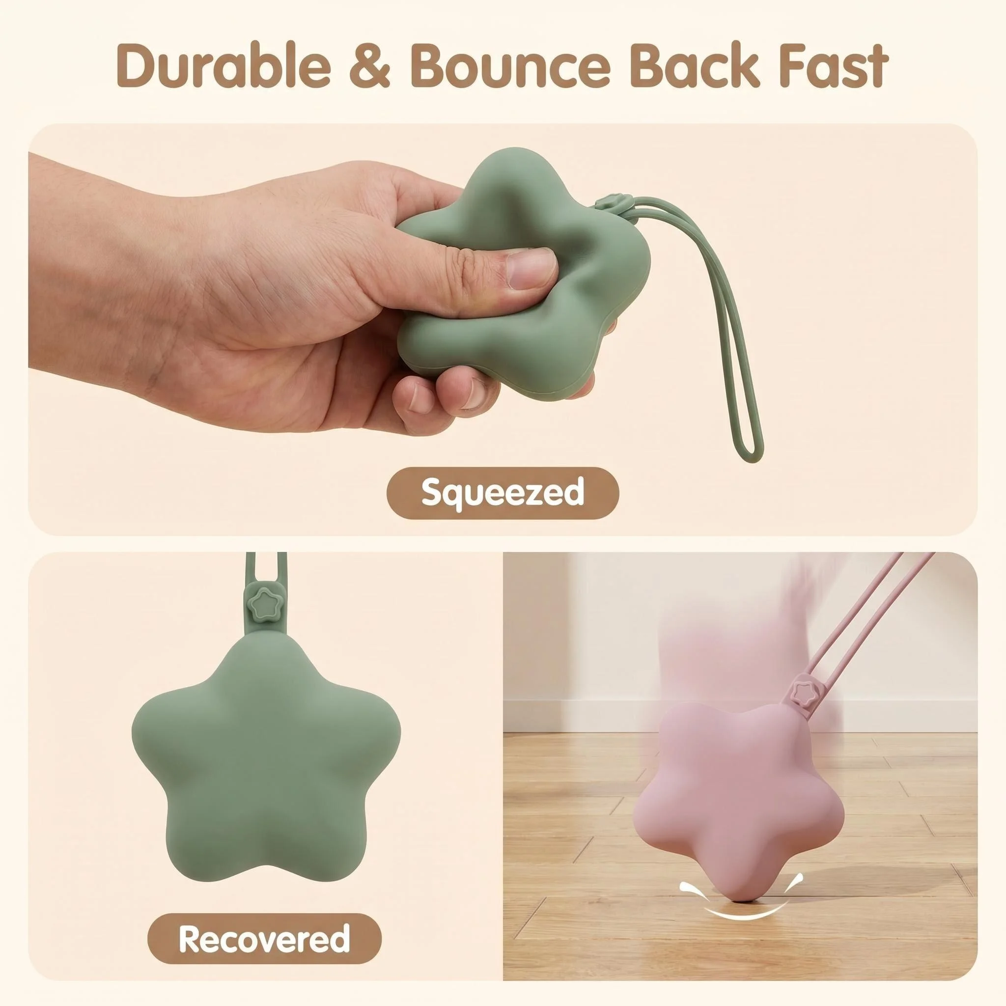 Pentagram silicone storage bag, portable lanyard, headphone key, coin storage bag, backpack that can be hung on the go