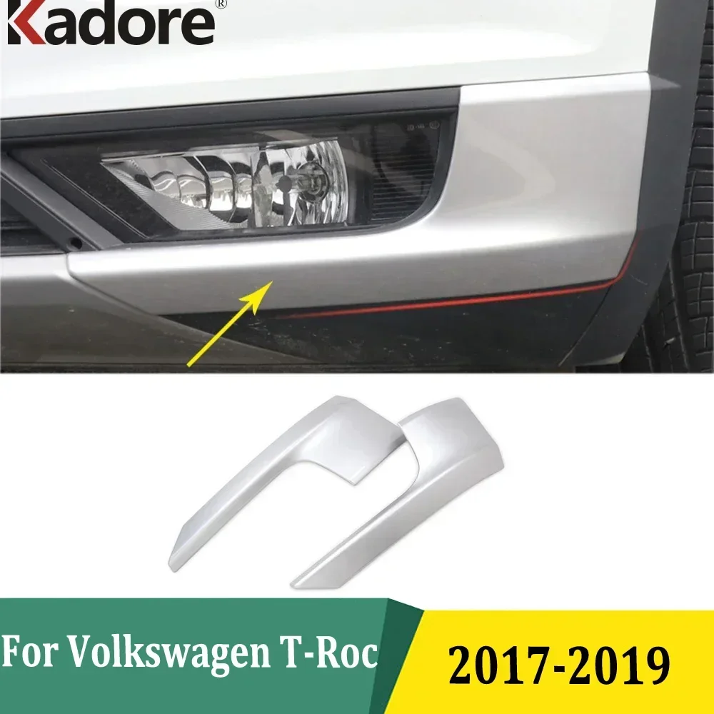

Для Volkswagen VW T-Roc TROC 2017 2018 2019, матовый передний бампер, угловая защитная крышка, накладка, внешние аксессуары автомобиля