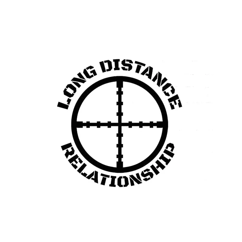 Car Decal Long Distance Relationship Decal USMC Army Sniper Seal Commando Reconnaissance Car Decal Black/white, 15cm*15cm