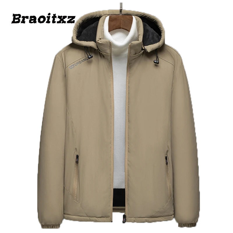 

2023 New Men Autumn Winter Outdoor Windproof Breathable Keep Warm Jacket Coats Men Large Size M-8XL Detachable Hooded Jacket Men