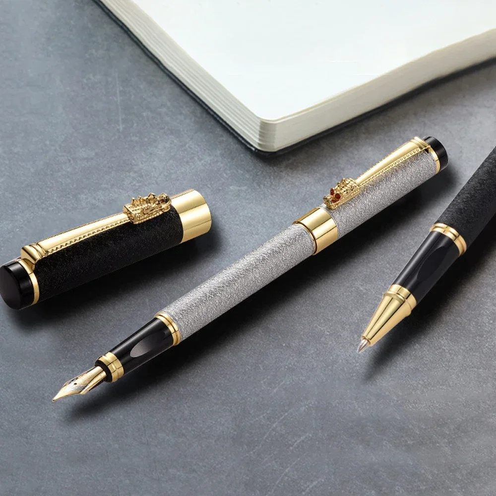 New Style High-end Metal Signature Fountain Pen Primary Student Graduation Gift Pens Business Office Writing Supplies Stationery