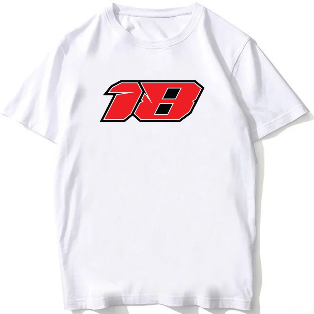 Manuel Gonzalez 18 GP Race T-Shirt Men Short Sleeve Hip Hop Boy Adventure Sport Casual White Tops Man Motorcycle Riding Tees