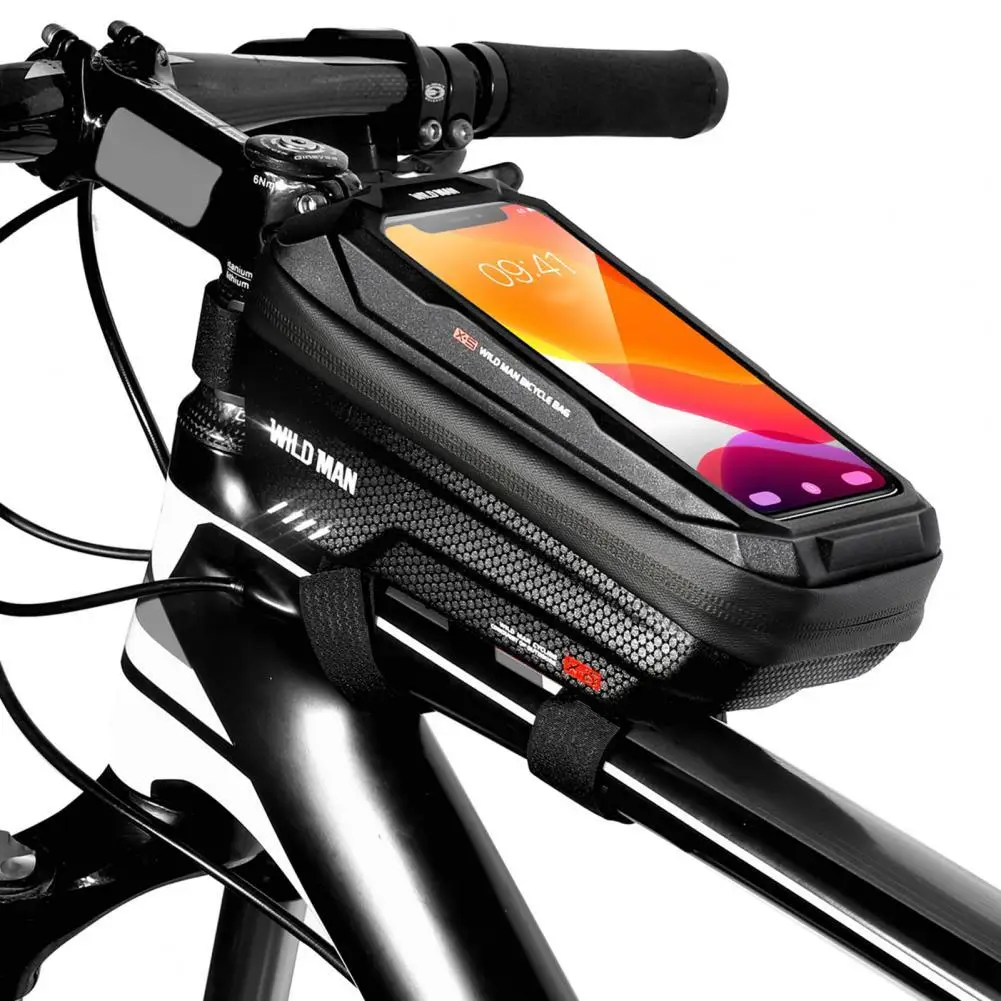 WILD MAN-X2 2022 Bicycle Bag Phone Holder Bike Cell Phone Case Mount Waterproof Bicycl Bag Mtb Frame Top Tube Tools Accessories