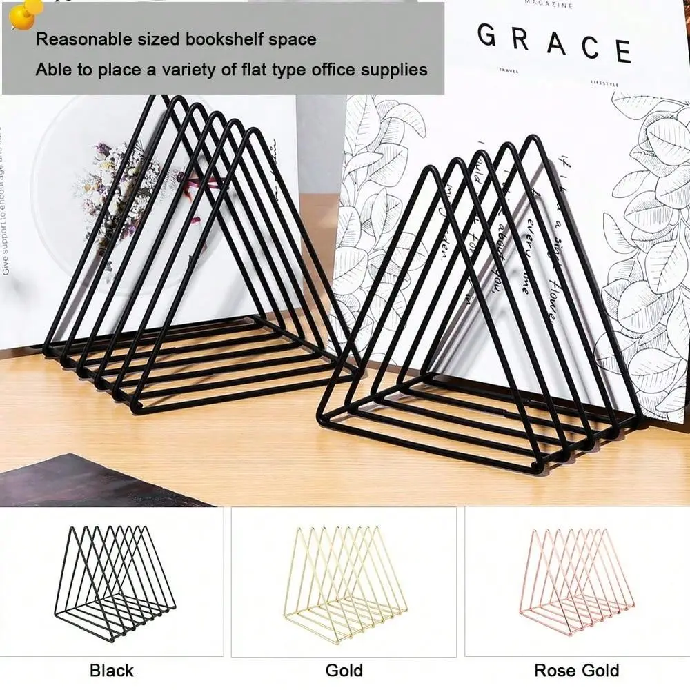 

Pack Triangle Desk Organizers Metal Wire Magazine Holder 7 Sections Decorative Organizer Vinyl Record Storage Office File Organ