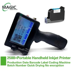 MAGIC 12.7/25.4mm Label Printer Handheld Inkjet Printer QR Bar Batch Code Date Number Logo Expiry Date Coding Machine Portable