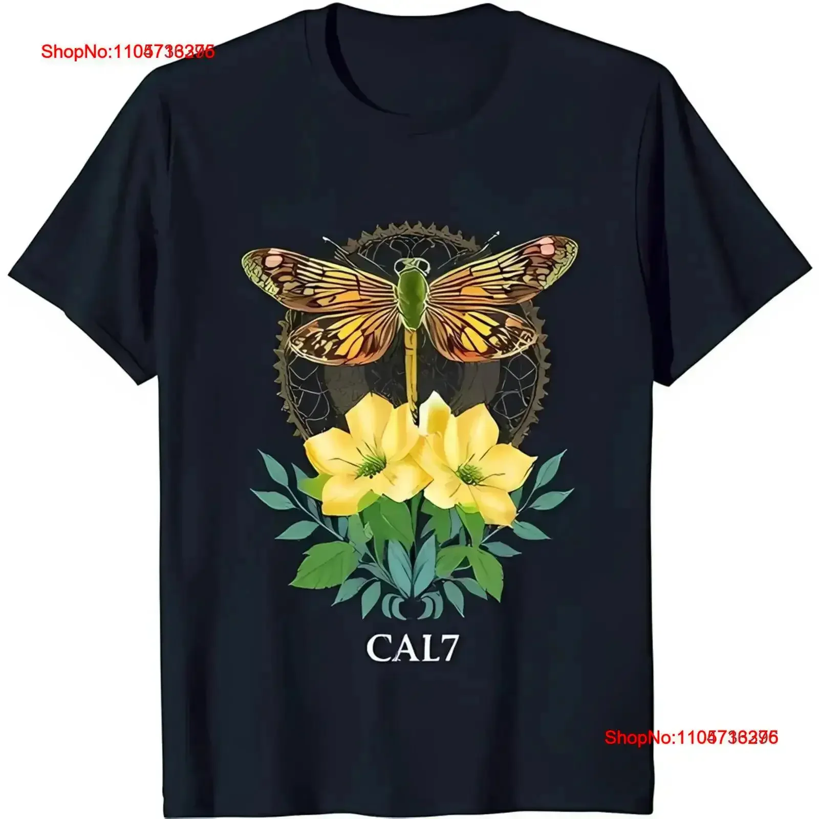 Stunning Black T Shirt with Vibrant Dragonfly Floral Design vintage Washed Versatile graphic Comfortable Slightly Stylish