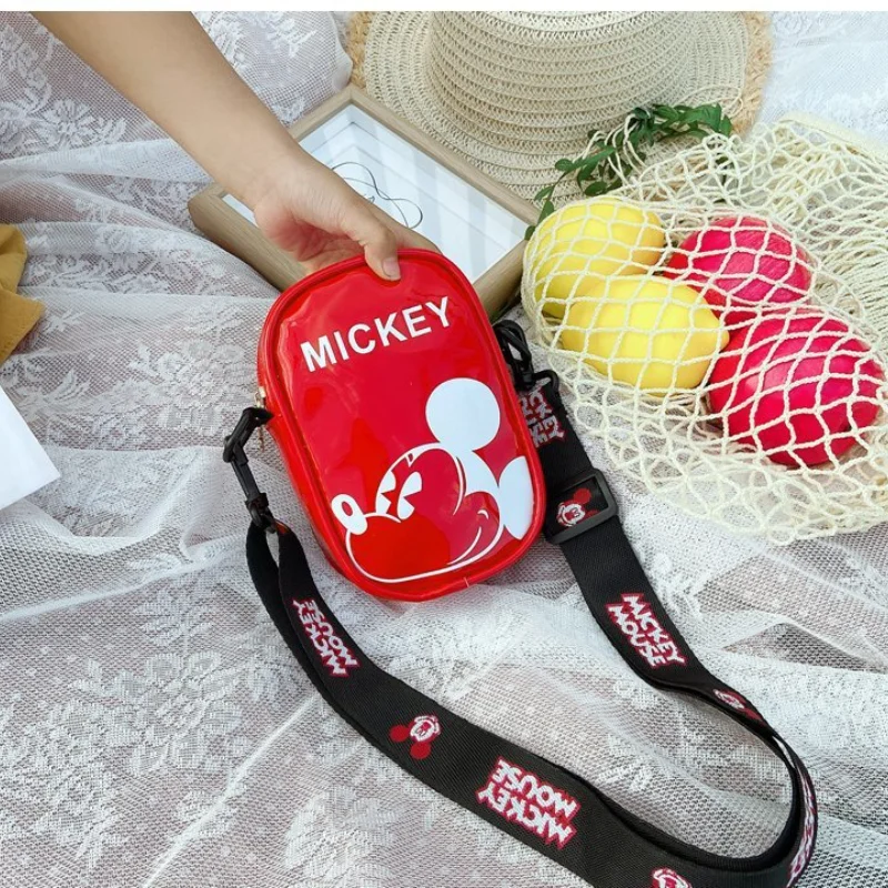 Disney Mickey Mouse Cartoon Straddle Bag for Girl Baby Shoulder Bag Cute Mini Fashion Boy\'s Coin Purse Small Backpack