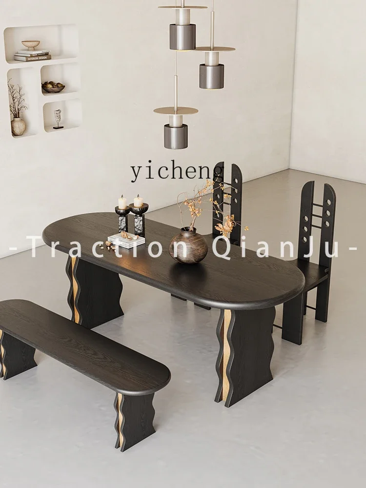

W5.14 Solid Wood Dining Table for Home Use, Small Apartment Dining and Study Desk