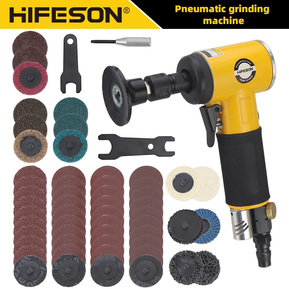 

59pcs Pneumatic Grinder Set High Speed Polisher Kit Metal Rust Removal Engraving Polishing Machine Carving