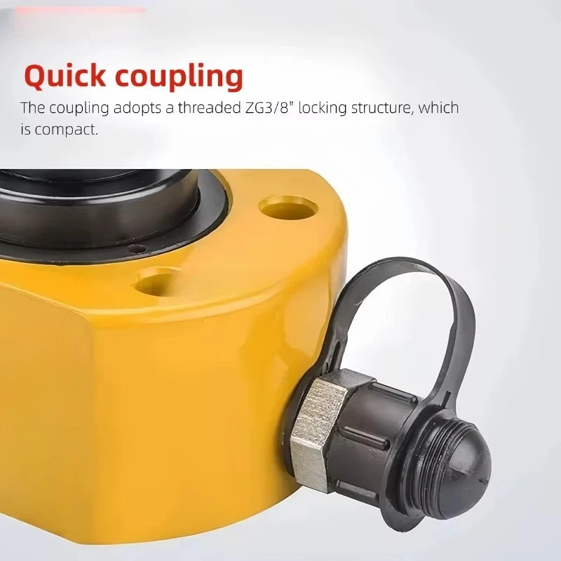 Portátil 30t multi-seção mini cilindro hidráulico baixo perfil ram jack ajustável 54mm curso elevador altura ferramenta de construção