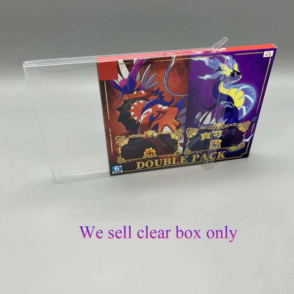 ZUIDID Transparent PET cover box for SWITCH NS Poke mon Japan HK version Bundled edition game colorful box storage display box