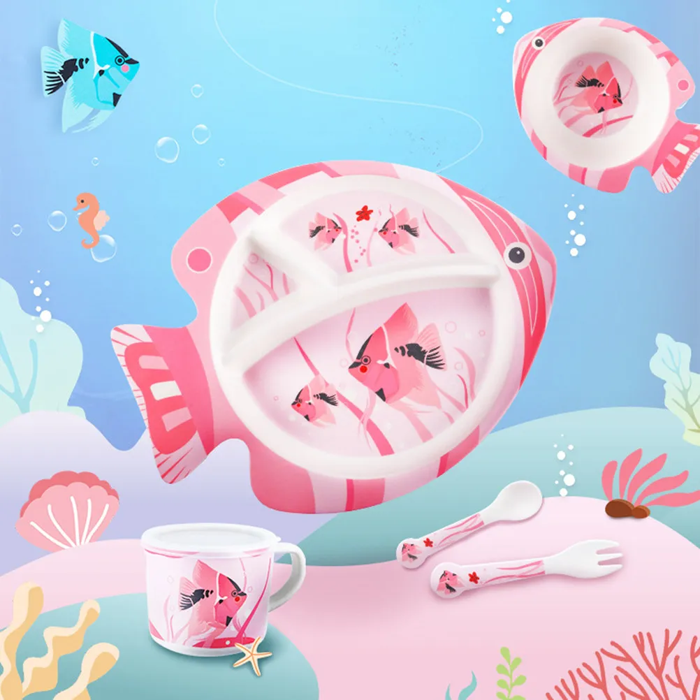 set-di-stoviglie-per-bambini-in-fibra-di-bambu-5-pezzi-design-a-forma-di-pesce-piatto-diviso-ciotola-cucchiaio-forchetta-per-bambini-leggero-e-resistente
