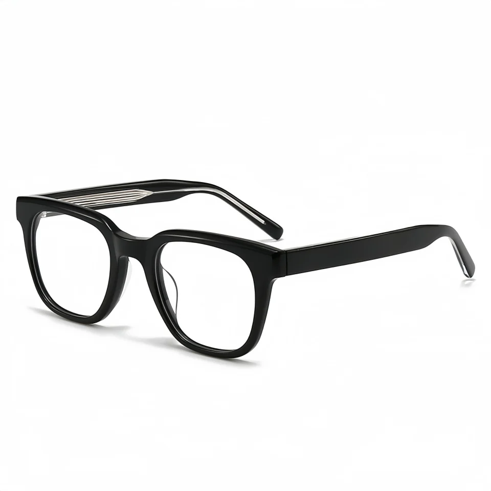 2025 Personalized Fashion Trendy Men Square Acetate Glasses Frame Computer Anti Blue Light Reading Optical Prescription Eyeglass
