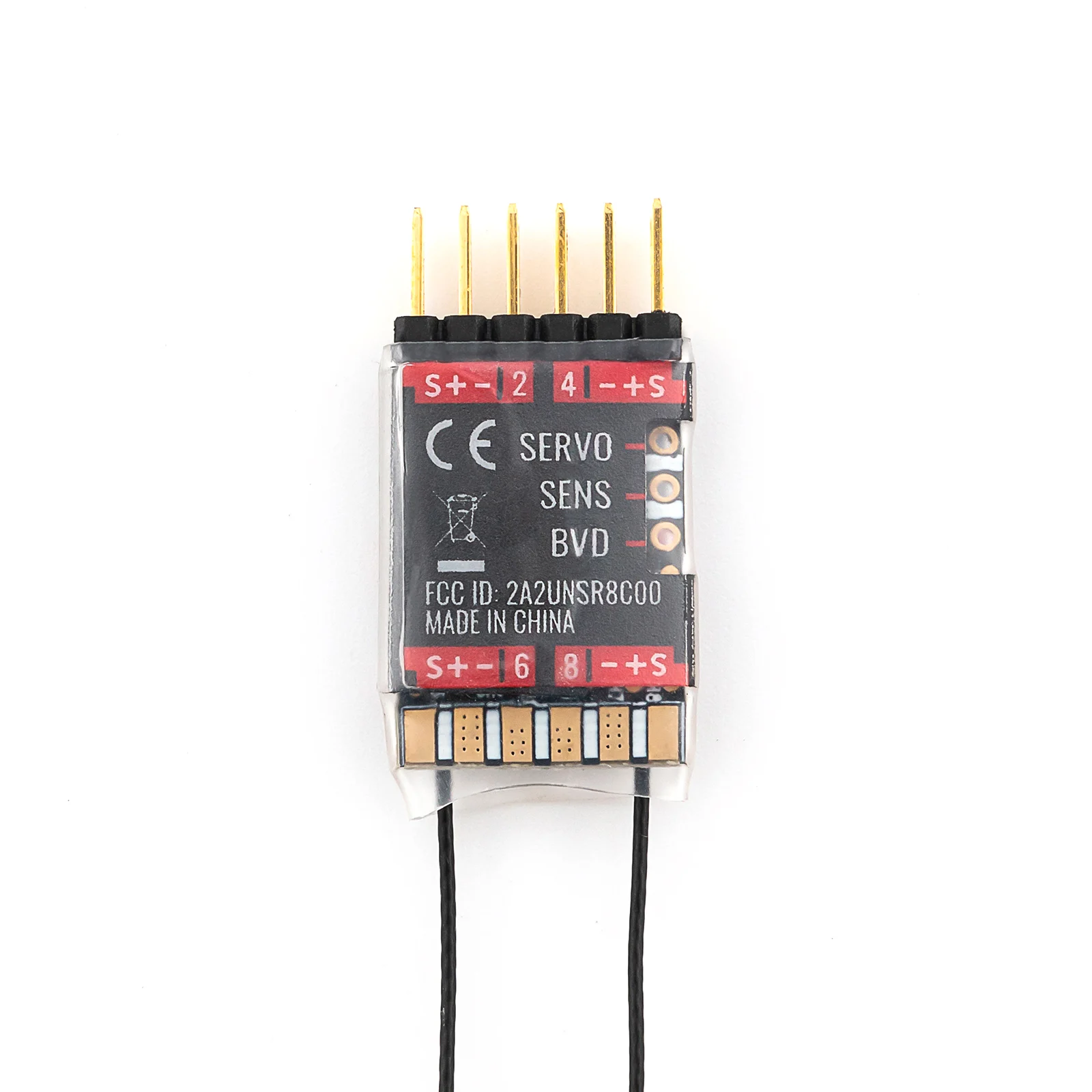 FLYSKY FS-SR8C Récepteur 8 Canaux 2.4G Récepteur avec touristes Antenne pour Télécommande Partners Wing foetal ders Robot Modèle Jouet
