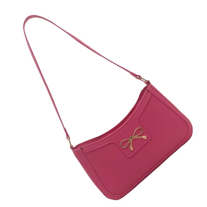 

A3PE Autumn Winter Armpit Bag for Women Handbag Bows Shoulder Bag Simple Underarm Bag Shopping Bag Fashion Commuting Bag