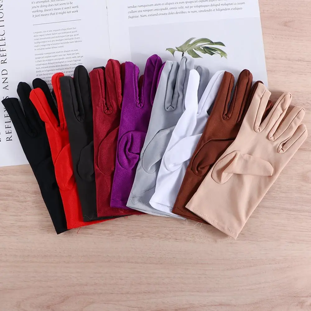 

Anti-ultraviolet Pure Color Pearlescent Summer Driving Gloves Female Gloves Outdoor Sports Gloves Sun Protection Mittens