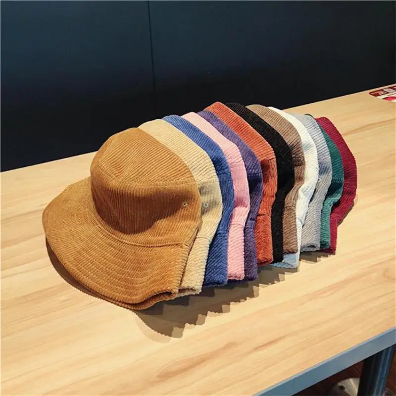 Bucket Hat For Women Men Autumn Winter Corduroy Keep Warm Solid Color Fisherman Cap Street Hip Hop Sunshadeofficial Website New