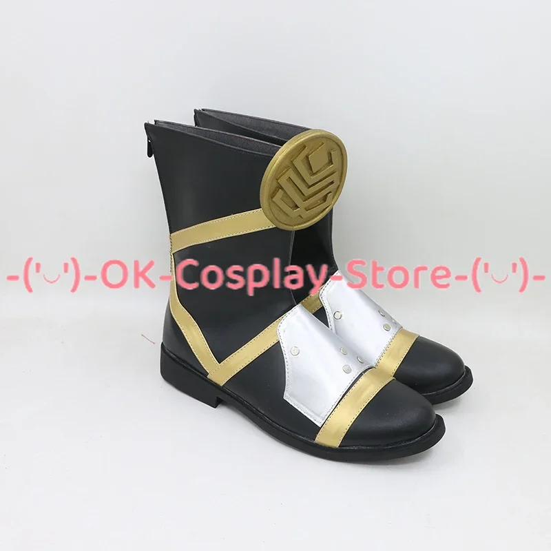 Game FF10 Auron Cosplay Shoes PU Leather Shoes Halloween Carnival Boots Cosplay Prop Custom Made